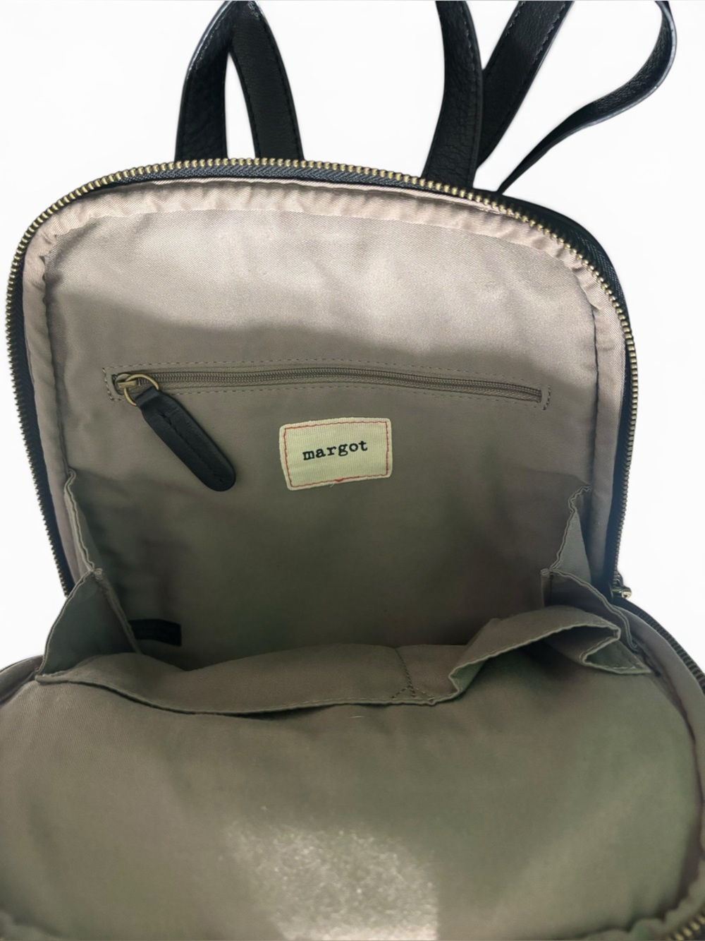Margot Women's Alicia Leather Small Zip- Around Backpack Purse - Picture 7 of 7